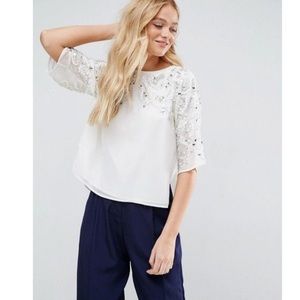 ASOS Beaded White Blouse